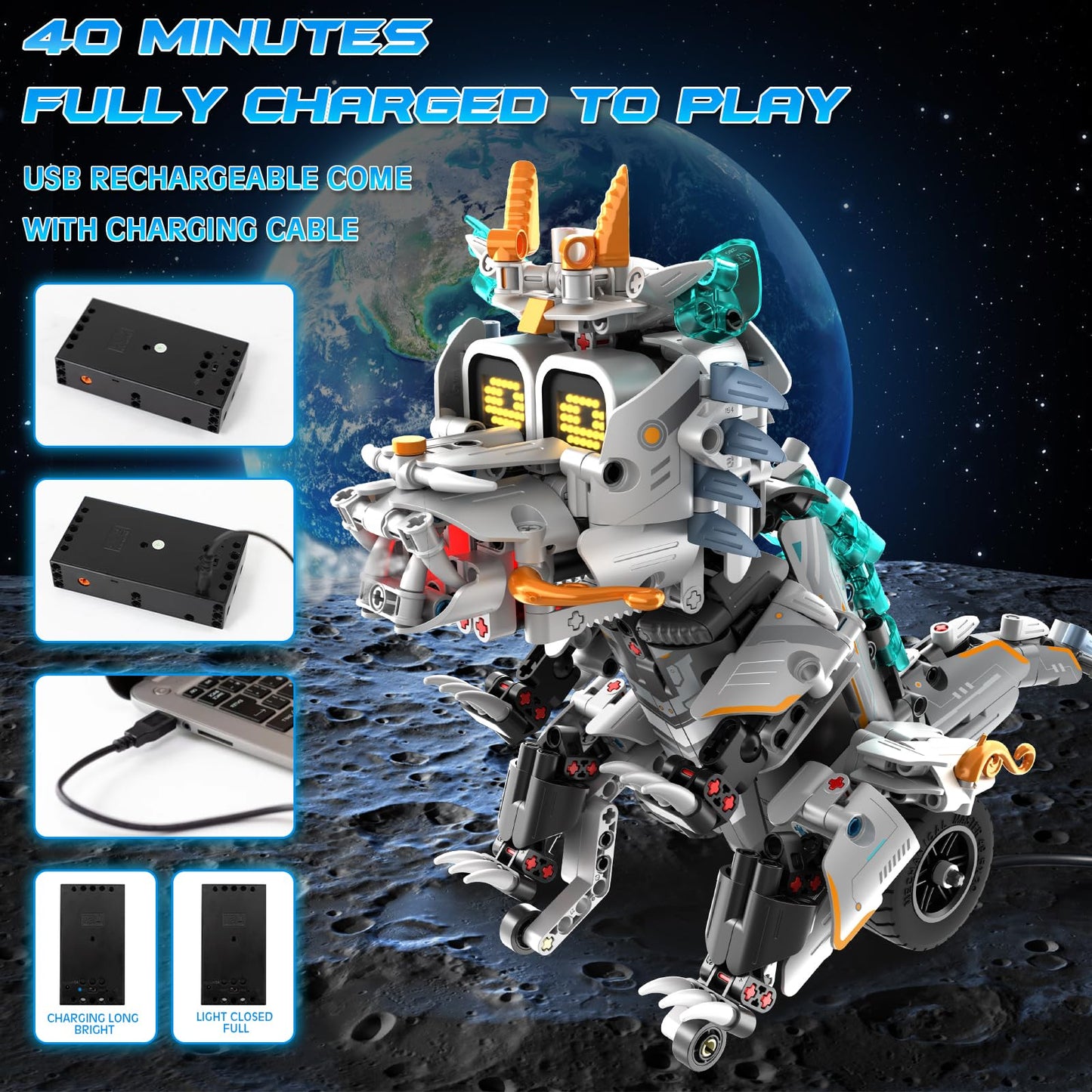 Stem Building Toys For Kids 6-14, Remote & App Controlled 3In1 Stem Dinosaur Motorcycle Robot Building Kit For Kid With Music Sp