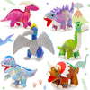 MaoGoLan 6Pcs Dinosaur Stuffed Animals Plush Dinosaur Toy Party Favors Bulk for Kids 12 Inch Collectible Stuffed Dino Plushies with Triceratops Velociraptor Stegosaurus Pterodactyl