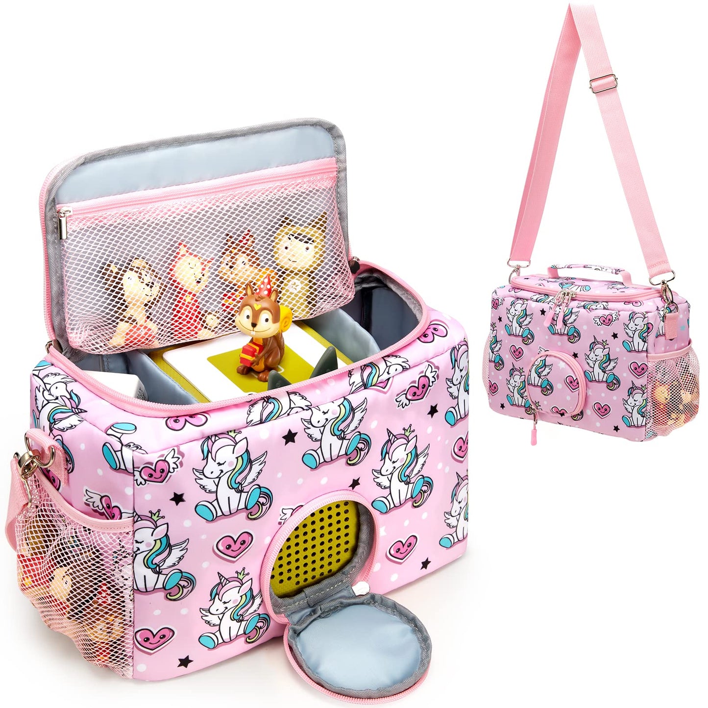 Maidmax Carrying Case For Toniebox, Portable Storage Bag Compatible With Tonies Audio Player Starter Set And Tonies Figures Char