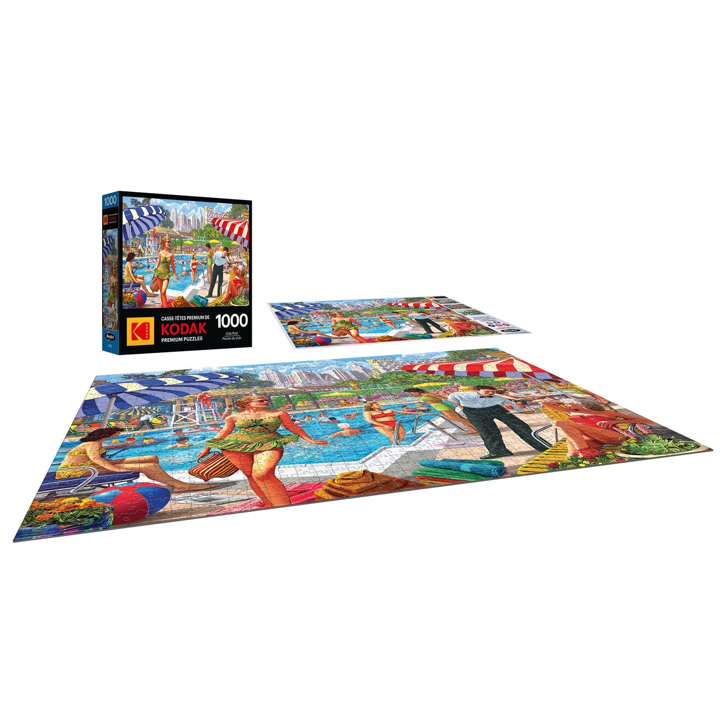 RoseArt - Kodak enhanced - Club Pool - 1000 Piece Jigsaw Puzzle for mature-themeds