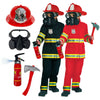Morph Red Firefighter Costume For Kids, Fireman Outfit For Boys, Fire Fighter Dress Up, Fun Role Play Costume, T2