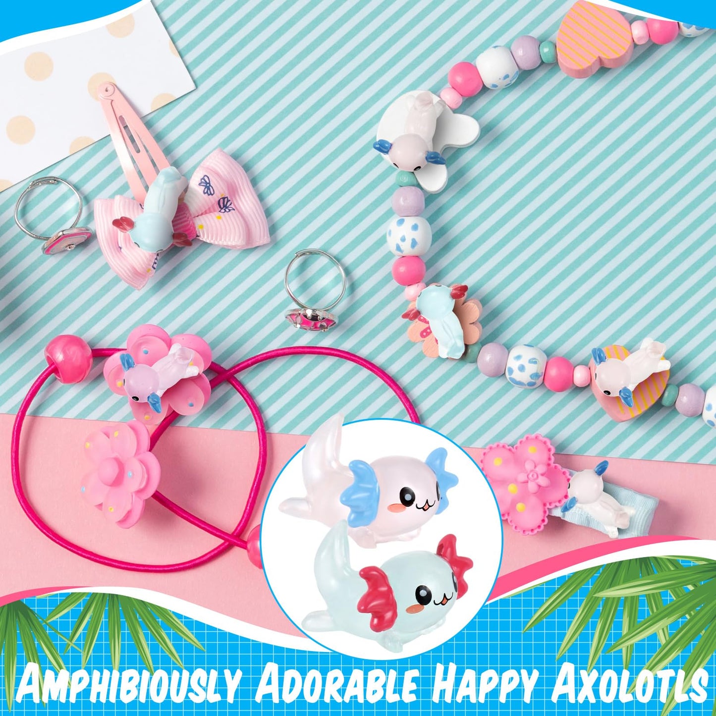 Lewtemi 12 Pieces Mini Resin Axolotl Charm Axolotl Tiny Animal Figurine Gifts Miniature Garden Landscape Aquarium Dollhouse Orna