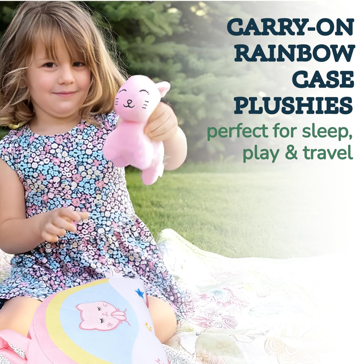 PixieCrush Set of 5 Mini Cat Stuffed - Plush Kittens with Rainbow Bag - Baby Kitten Stuffed Toys - Soft Kitty Toys - Ideal for D