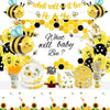 PYCALOW Bee Tableware Decorations - Bumble Bee Themed Party Supplies Include Backdrop, Banner, Plates, Cups, Napkins, Cutlery, T