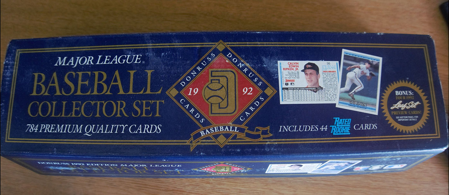 Donruss 1992 Major League Baseball Collector Set - Navy Blue - Model 469 - Paper Cards