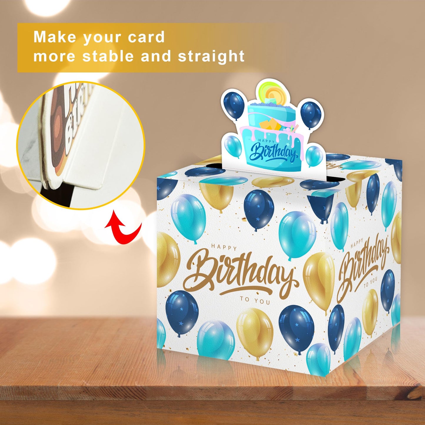 Happy Birthday Money Box For Cash Gift Set - Included Happy Birthday Card And 35Pcs Transparent Bags, Fun Birthday Gift For Wome