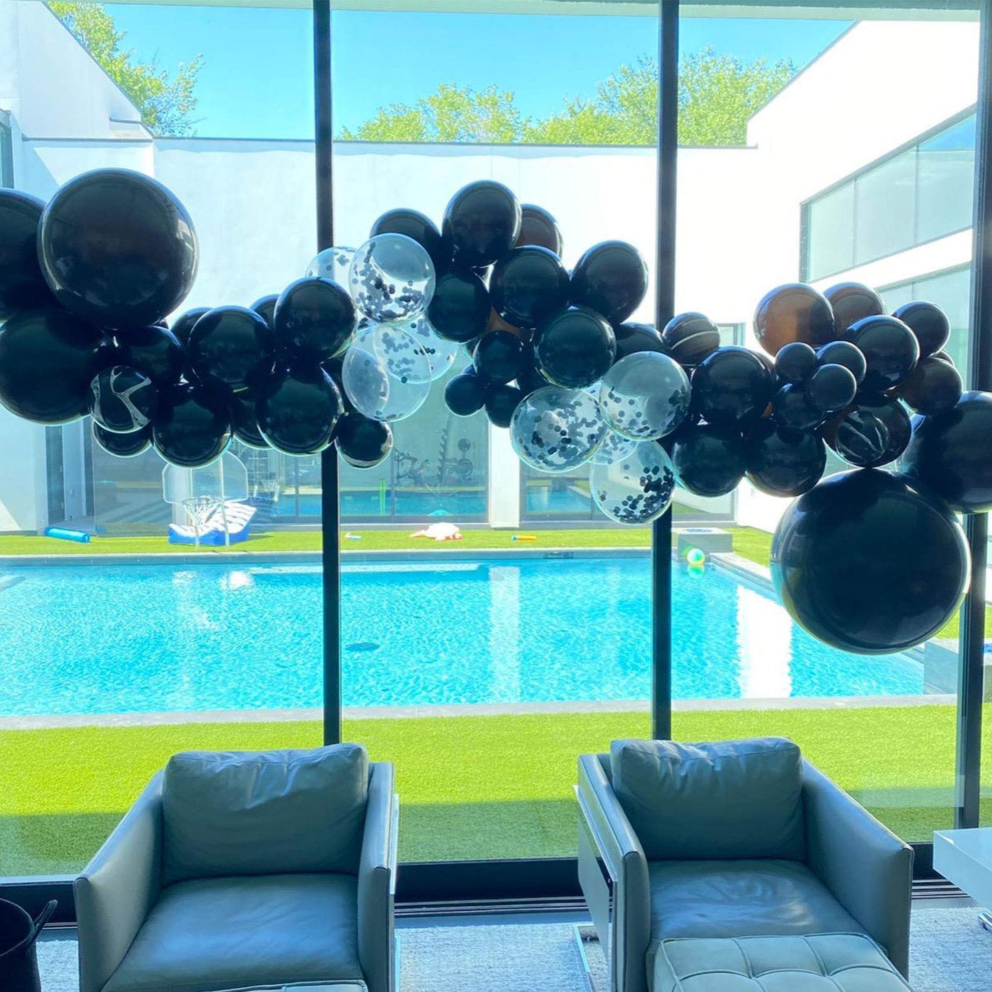 Oupking 18 Inch Black Balloons Big Round Latex Balloon Giant Thick Black Balloons For Party Decorations Pack Of 25