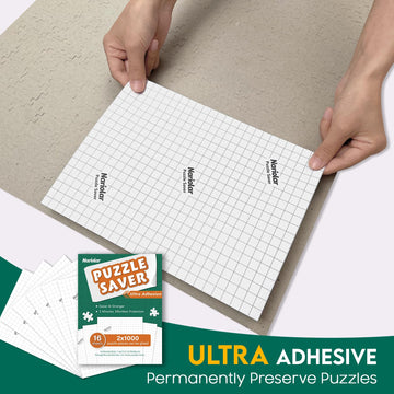 Nariolar Ultra Adhesion Puzzle Glue Sheets, 16 Puzzle Saver Sheets Preserves 2 1000 Pieces Jigsaw Puzzle, Puzzle Saver For Easy