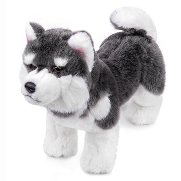 Zhongxin Made Alaskan Dog Stuffed Animal - 12Inch Cute Alaskan Malamute Plush Toy, Lovely Dog Plush Toy Model As Gift Toy Gift Collection For Kids