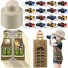 Unittype 64 Pcs Kids Explorer Costume Set Include Plastic Explorer Hats Jungle Party Vest Safari Tote Bag 3 Color Adventure Bino