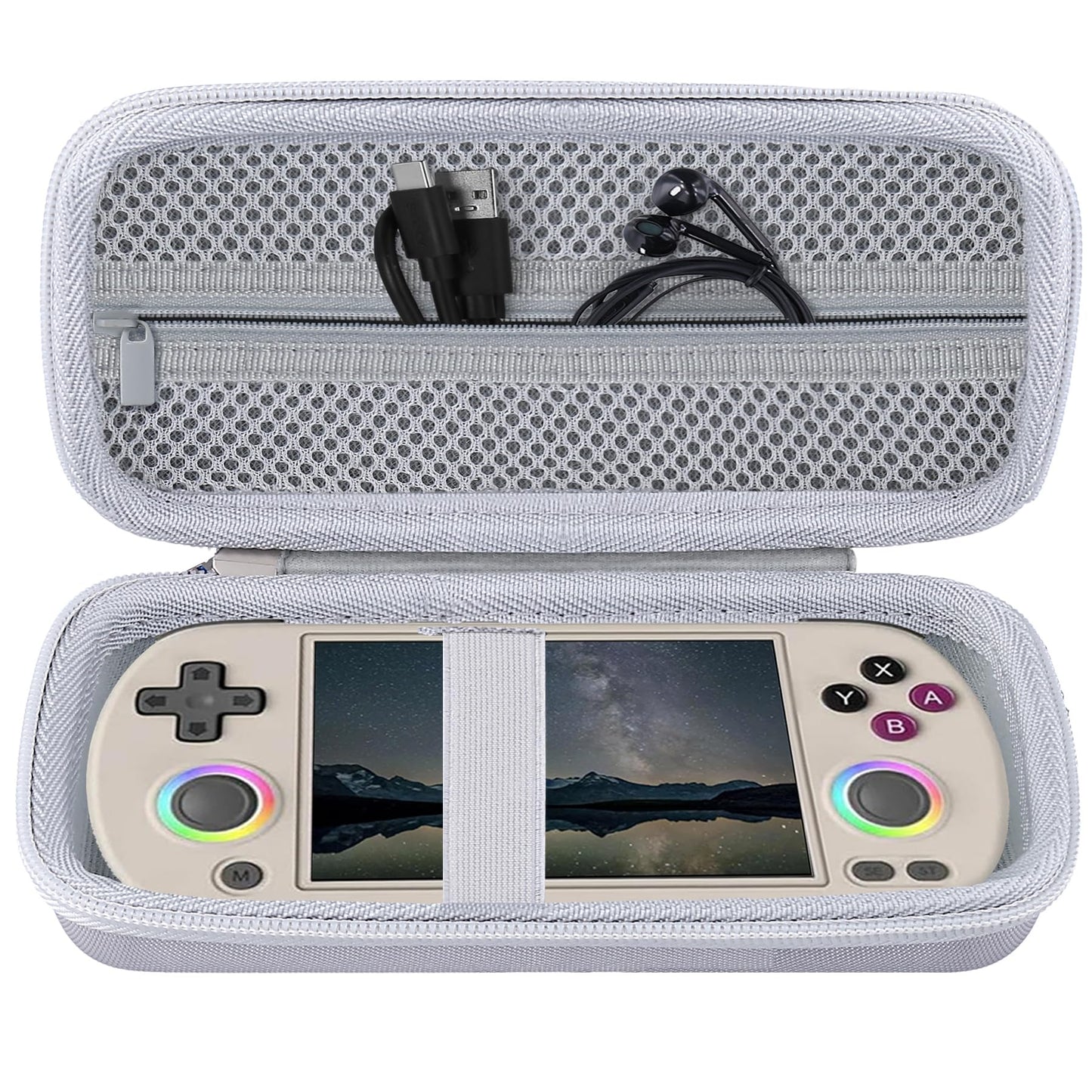 Khanka Hard Travel Case Replacement For Rg40Xx H Retro Handheld Game Console,Case Only. (White)