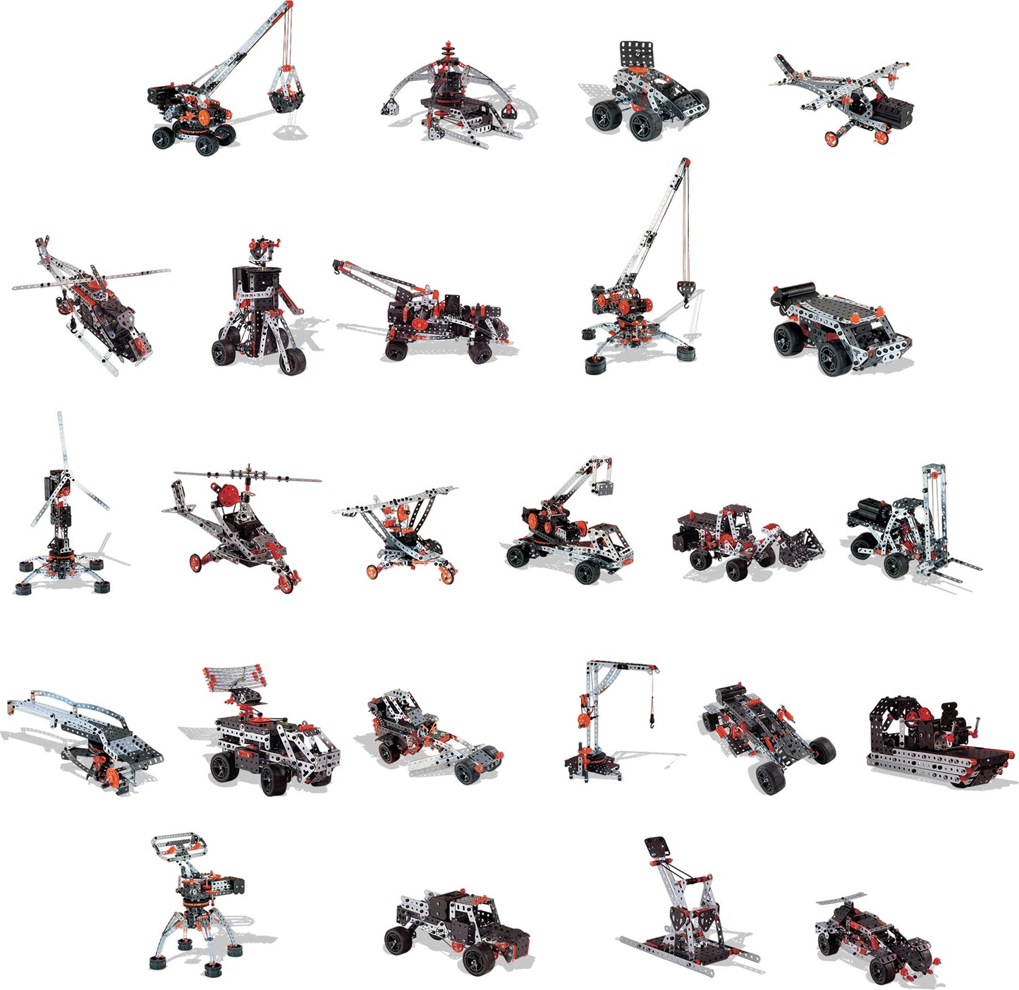 Meccano, Super Construction 25-In-1 Motorized Building Set, Steam Education Toy, 638 Parts, For Ages 10+