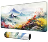 MTG & TCG Playmat, 24'' x 14'' Game Mat for Table, Perfect for Card Games, Watercolor Mountains Flowers