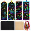 Augsun 96 Set Magic Scratch Rainbow Bookmarks Making Kit For Kids Students Christmas Party Favor Scratch Paper Diy Bookmarks Bul