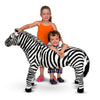Melissa & Doug Giant Striped Zebra Stuffed Animal - Lifelike Black Textile Toy, Nearly 3 Feet Tall, Model 2184