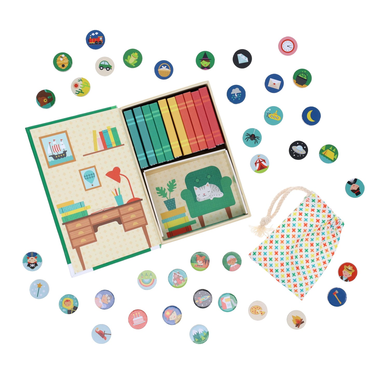 Petit Collage Little Library Storytelling Box Medium