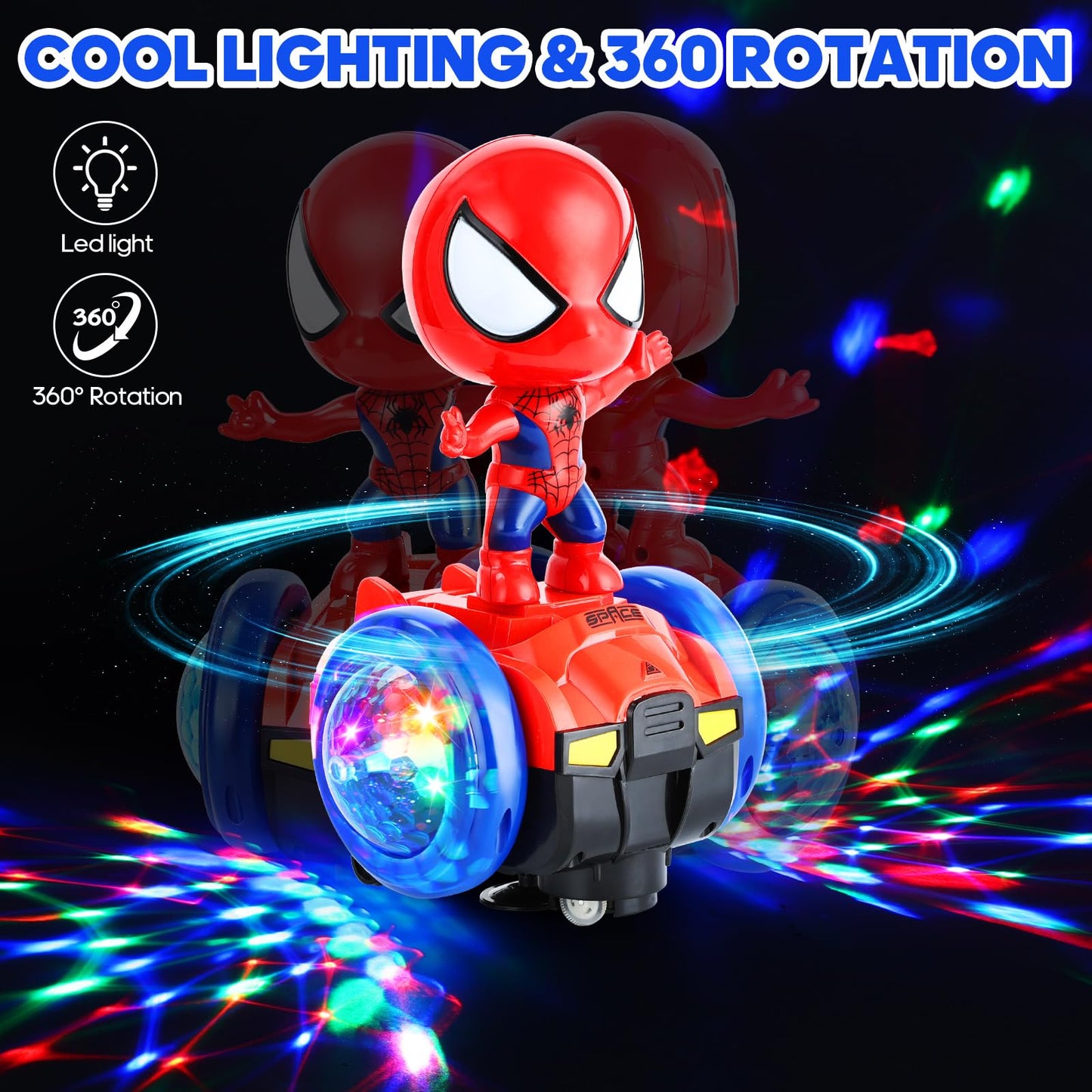 Toys For Boys 4-6,Dancing Robot Sensory Toy Car With Colorful Flashing Lights & Music,Fun Birthday Christmas Stocking Stuffing G