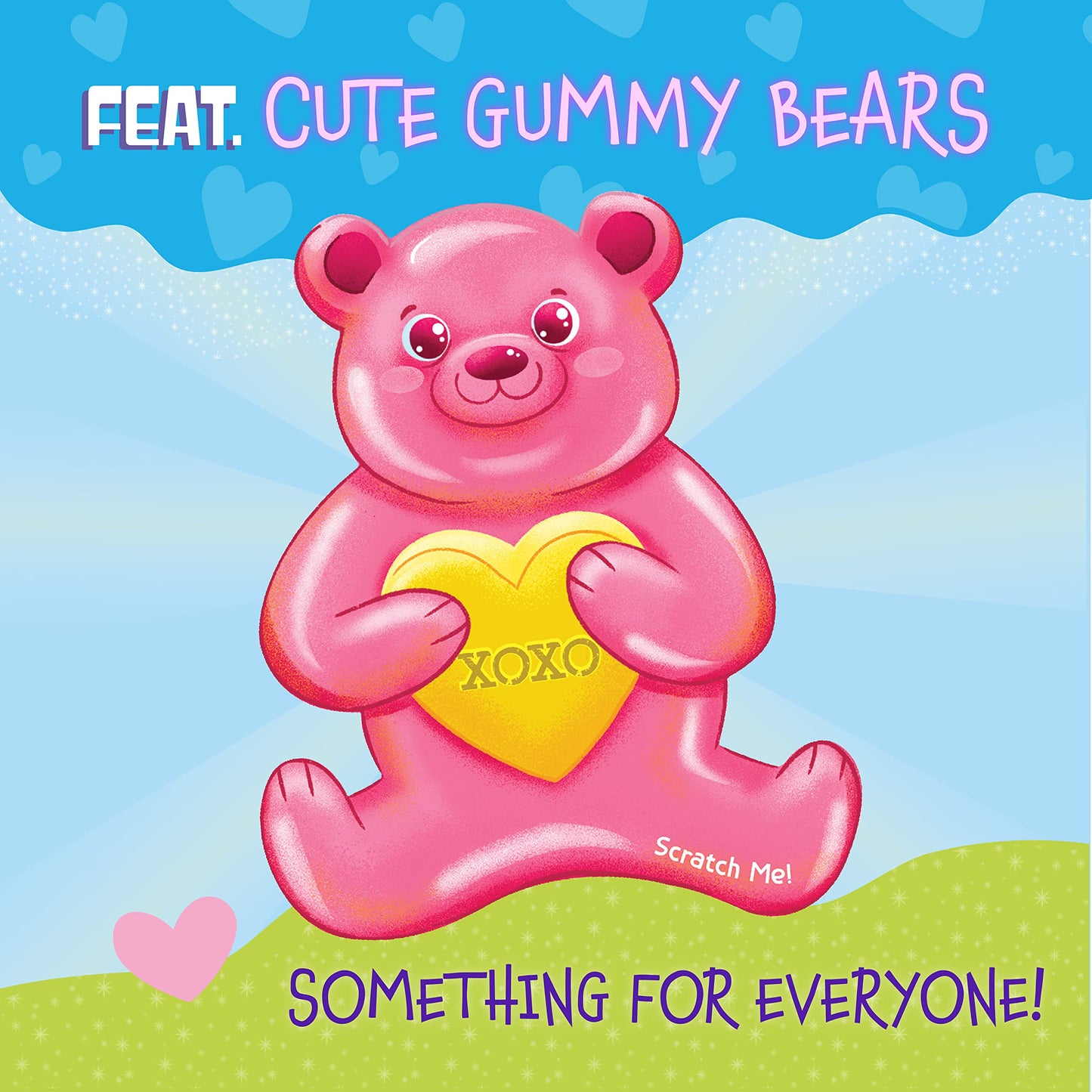 Peaceable Kingdom Valentines Cards for Kids Classroom, Set of 28 Valentines Day Gifts - Gummy Bear Scratch and Sniff Scented Can