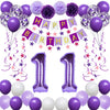 Naninuneno 11Th Birthday Decorations For Girls, Purple 11 Happy Birthday Balloons Supplies Including Purple Happy Birthday Banne