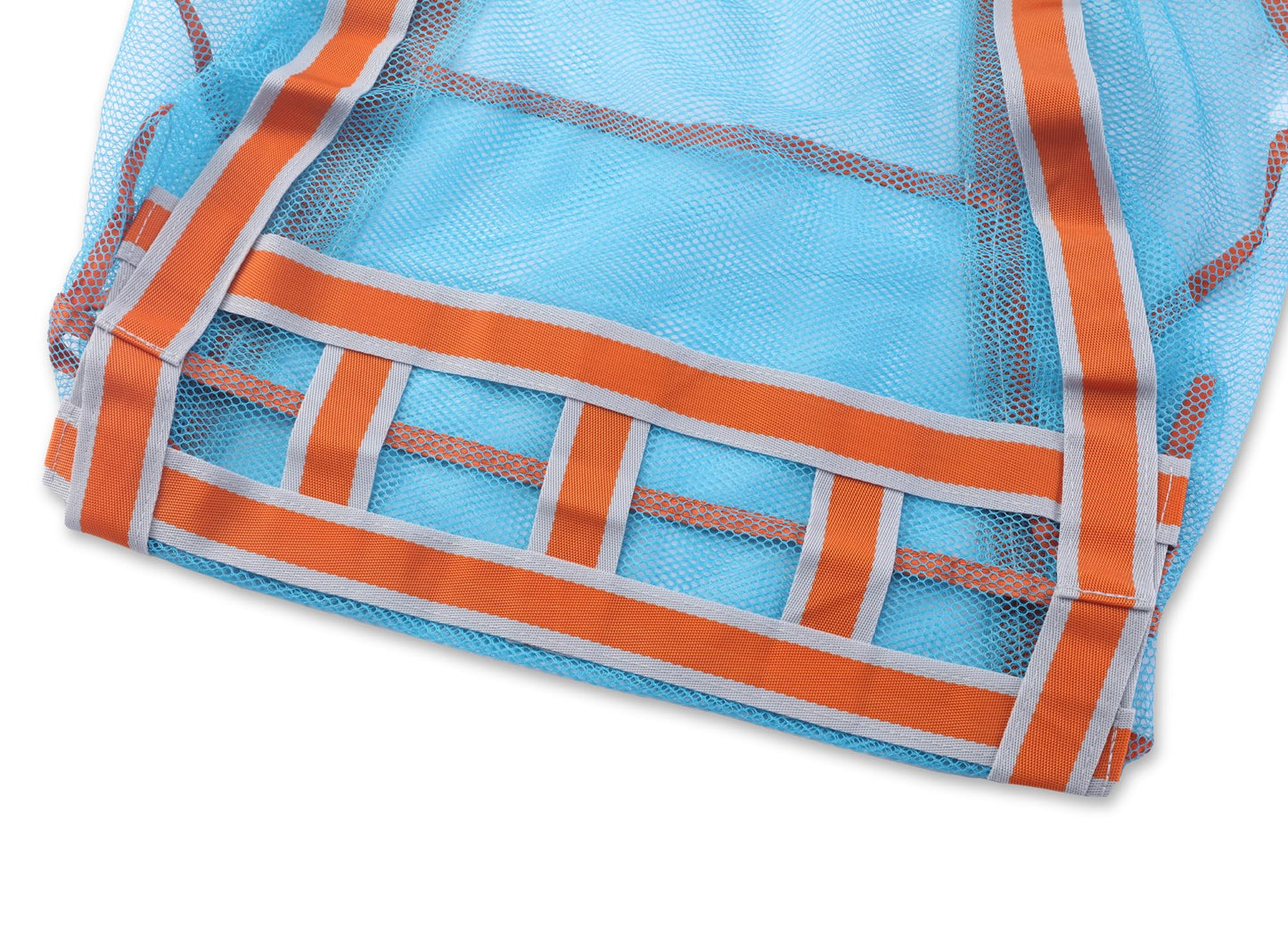 LEAFOREST Large Beach Bag with Zipper Lightweight Beach Toy Bag Mesh Bag for Swimming Pool Sand Toys (Blue)