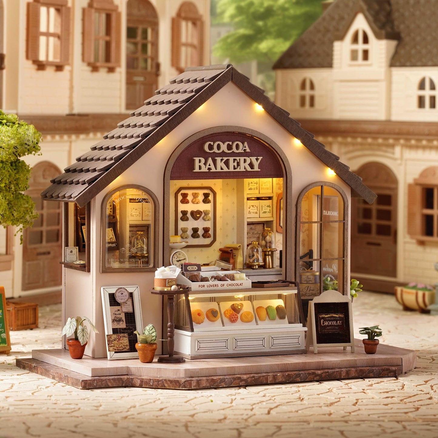 Cuteroom Miniature House Kits For Adults, Dollhouse Wooden Furniture Kit, Diy Craft Kits Creative Room Sunshine Greenhouse For D