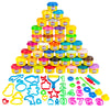 Kiddy Dough 40 Pack Of Birthday Party Favors Bulk Dough & Clay Pack - Includes Molded Animal Shaped Lids + 40 Shapes & Numbers D