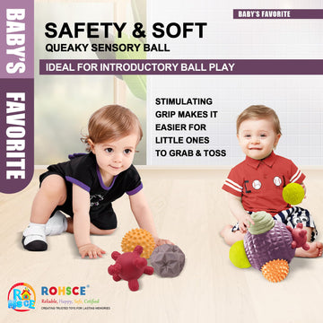 ROHSCE Sensory Balls for Toddlers 1-3, Montessori Toys for Babies 6-12 Months, Easter Baby Toys, Sensory Balls for Easter Basket