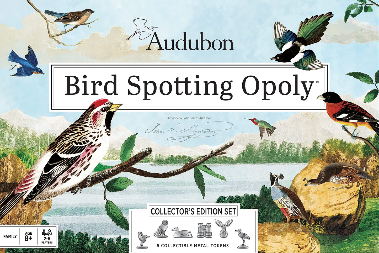 Masterpieces Opoly Board Games - Audubon Opoly - Officially Licensed Board Games For Adults, Kids, & Family