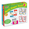 Trend Enterprises: Math Power Pack, 4 Flash Card Set Includes Math Splash War, Addition 0-12, Subtraction 0-12, Telling Time Flash Cards, Self-Checking Design, For Ages 3 And Up