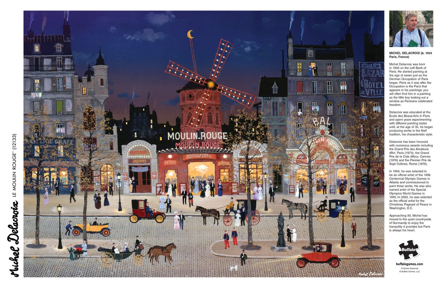 Buffalo Games Michel Delacroix Le Moulin Rouge 1000 Piece Jigsaw Puzzle - Multi Color Art Puzzle for Adults and Kids