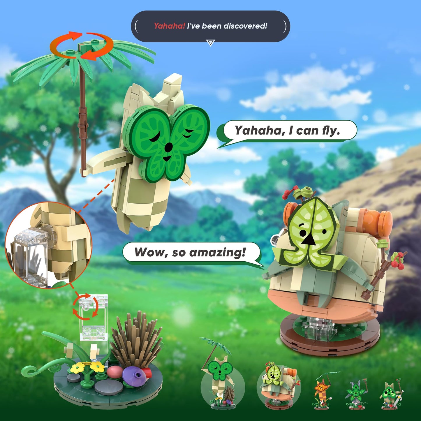 Koroks Building Set, 5 Characters Building Block Sets For Botw Fans, Cute Game Merch Action Figures, Great Toys Gifts For Fans K