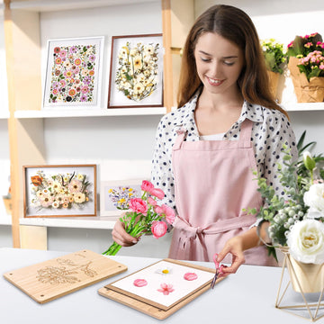 Suziko Large Flower Press Kit For Adults& Kids Flower &Plant Preservation Kit Measures 10.8'' X 6.9'' Arts And Crafts For Adults