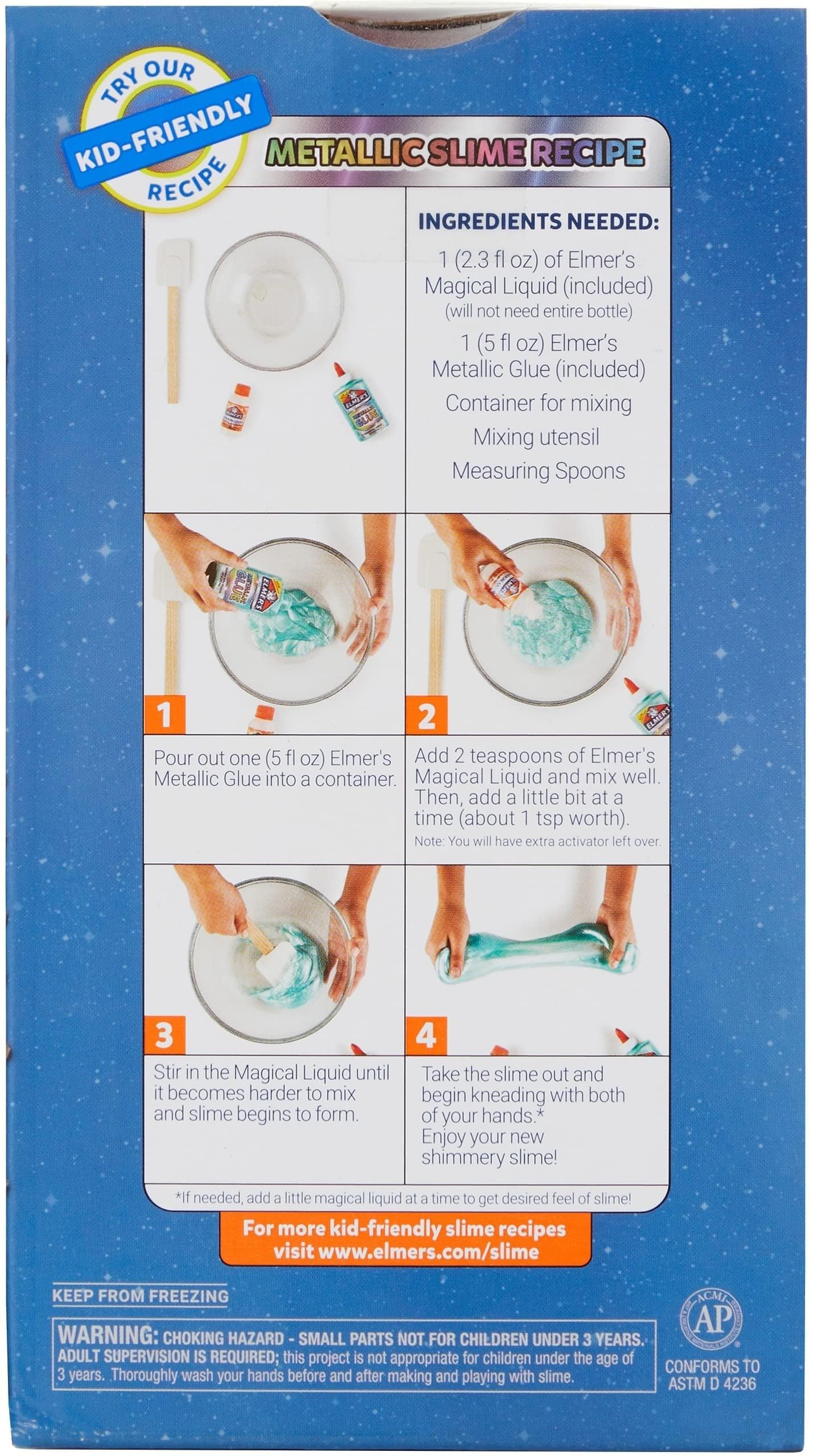 Elmer’S Metallic Slime Kit | Slime Supplies Include Elmer’S Metallic Glue, Elmer’S Magical Liquid Slime Activator, 4 Piece Kit
