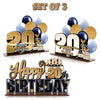 Lingteer Happy 20Th Birthday Gold Acrylic Table Topper Centerpieces Set - Cheers To Twenty Years Old Birthday 20Th Bday Party Gift Decorations.