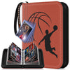 Basketball Card Binder 440 Pocket Sports Card Binder with Card Display Design enhanced Card Ablums with Sports Pattern Wristband Fit for Basketball Cards 2024-2025
