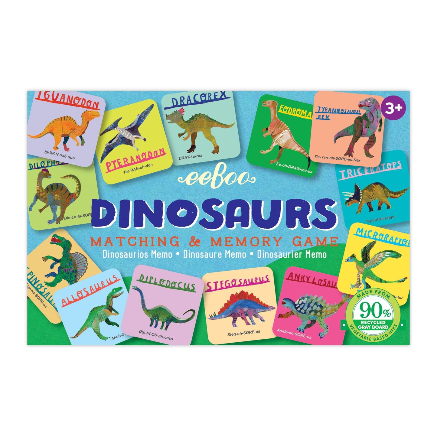 Eeboo Dinosaurs Little Memory And Matching Game, 3 Years