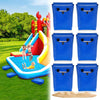 6 Pcs Sturdy Outdoor Toy Sandbags with Handle 50lb Capacity 6-Pack - Safely SeInflatable Bounce Houses Water Slides and Tents Blue