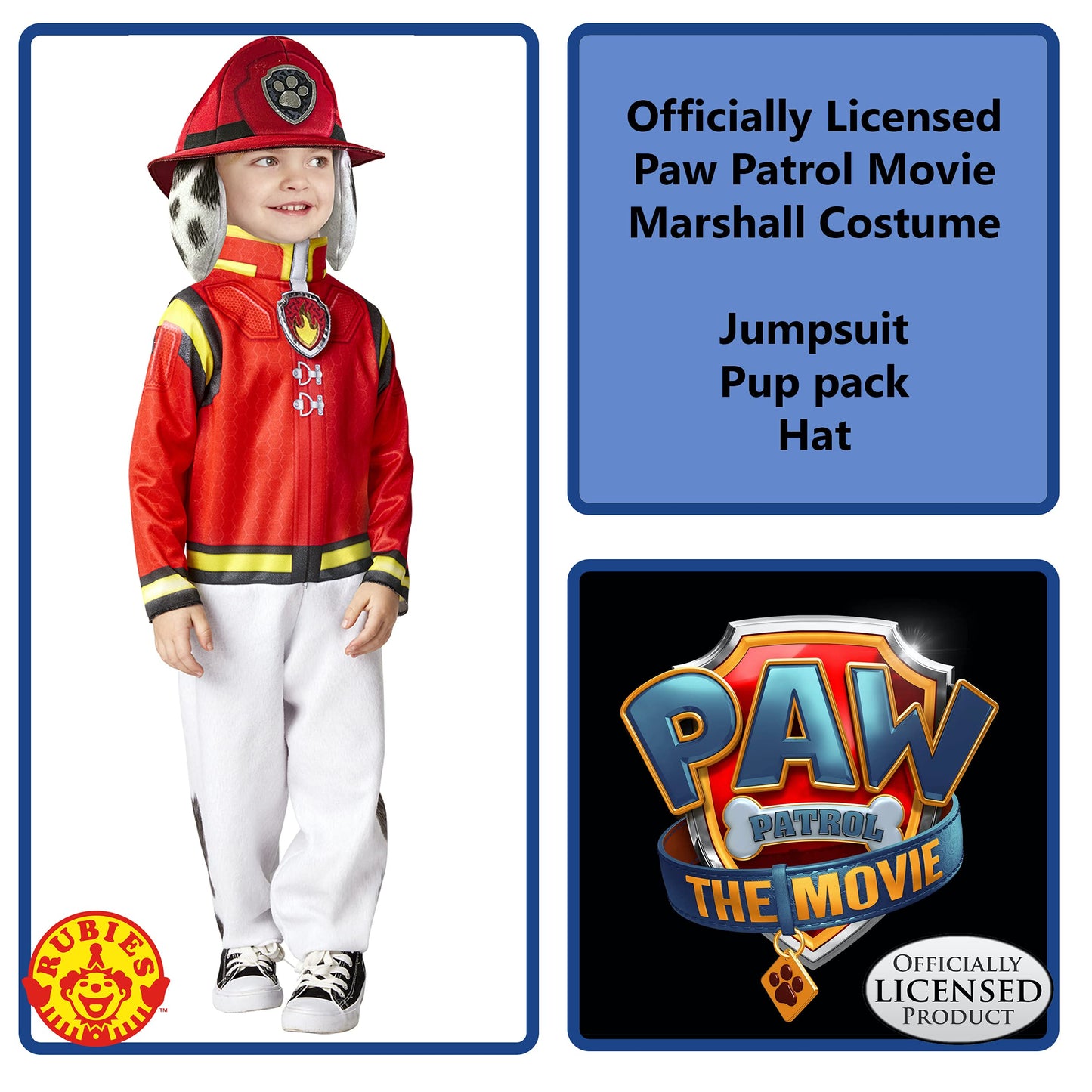 Rubie'S Child'S Paw Patrol The Movie Marshall Costume, As Shown, Toddler