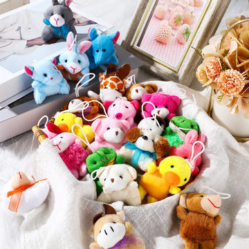HyDren 200 Pcs Mini Stuffed Animals Bulk for Kids Tiny Critter Animals Plush for Easter Egg Fillers Basket Stuffers Birthday Par