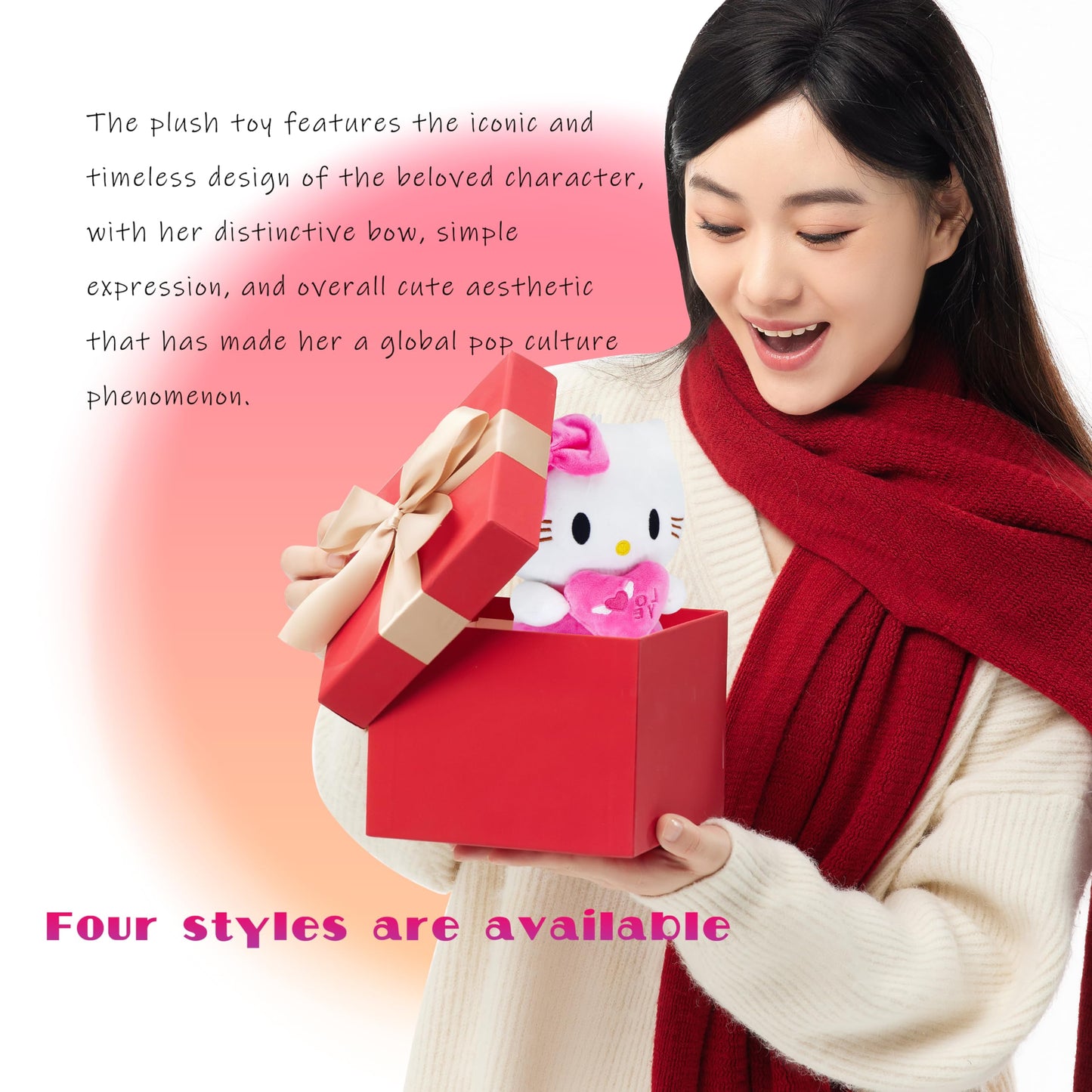 Coaqac Kawaii Plush Toy With Love Piloow, Soft Cartoon Plush, Theme Party Favor, Birthday Gift For Girls Boys (Love -A)