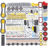 Habow 852Pcs Technic-Parts Gears-Axle-Pin-Connector Compatible With Lego-Technic, Shock-Absorber Wheels Chain Link Frame Joints