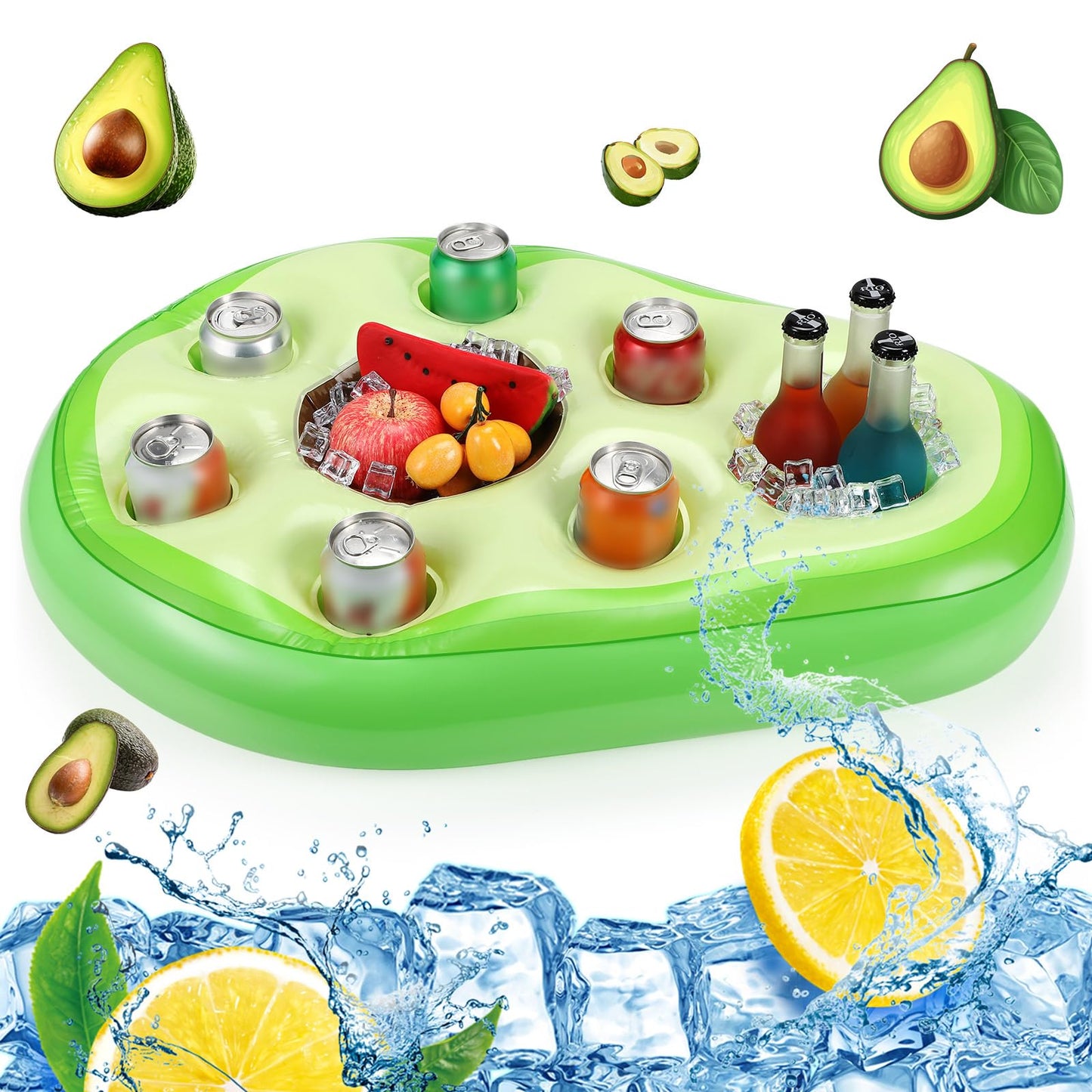 Filltouch Floating Drink Holder For Pool, Floating Cabana Bar, Hot Tub Drink Holder For Adults, Inflatable Pool Accessories(Avoc