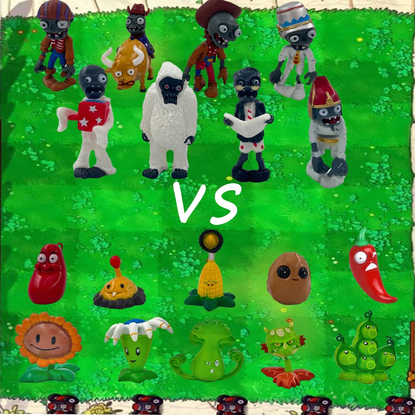 Dyharnsty 18Pcs Plants Vs Zombies Toys Set Zombies Figures Pvz Toys Cupcake Figures, Birthday And Party Gifts