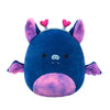 Squishmallows Large 14in Milan Navy Blue Fruit Bat Plush with Heart Headband - Official Jazwares Polyester Toy