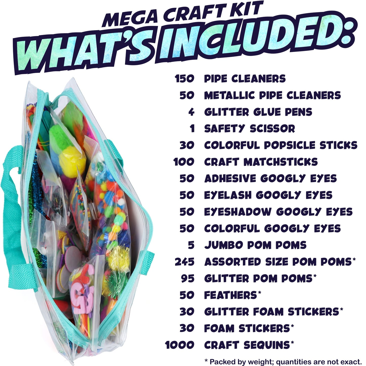 Mega Arts and Crafts Kit for Kids Age 4-8 - Toddler Art Supplies for Preschool, Kindergarten, Homeschool Projects