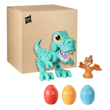 Play-Doh Dino Crew Crunchin' T-Rex Toy For Kids 3 Years And Up With Funny Dinosaur Sounds And 3 Eggs, 2.5 Ounces Each, Non-Toxic