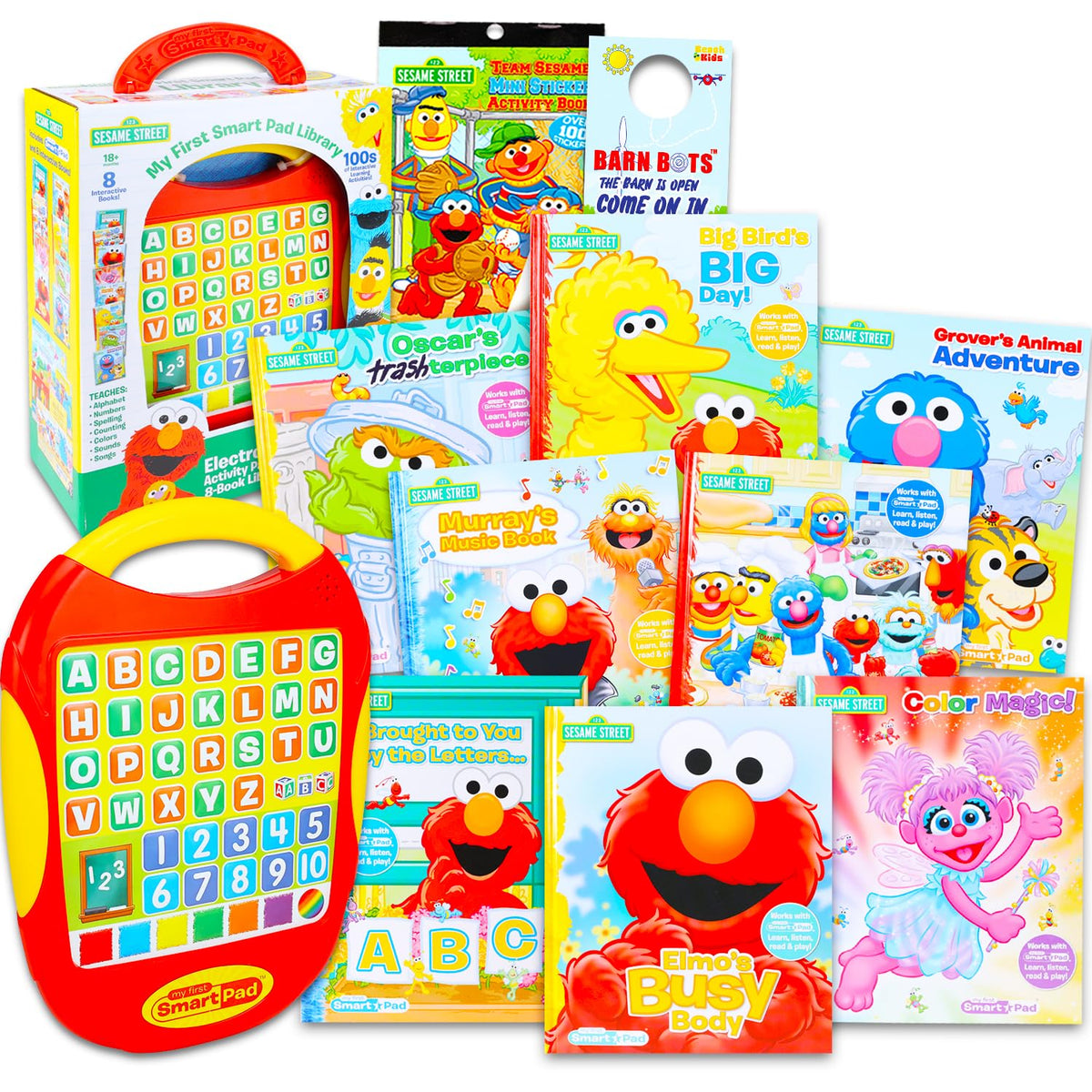 Sesame Street Elmo Sound Book Library with Electronic Me Reader for Bundle
