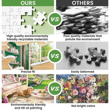 300 Piece Puzzles For Adults, Jigsaw Puzzles 300 Pieces For Adults Kids Building Flowers Puzzle Recycled Cardboard Jigsaw Puzzle