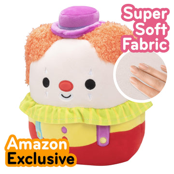 Squishmallows Original 8-Inch Bimbi The Clown - Official Jazwares Plush - Collectible Soft & Squishy Clown Stuffed Animal Toy -