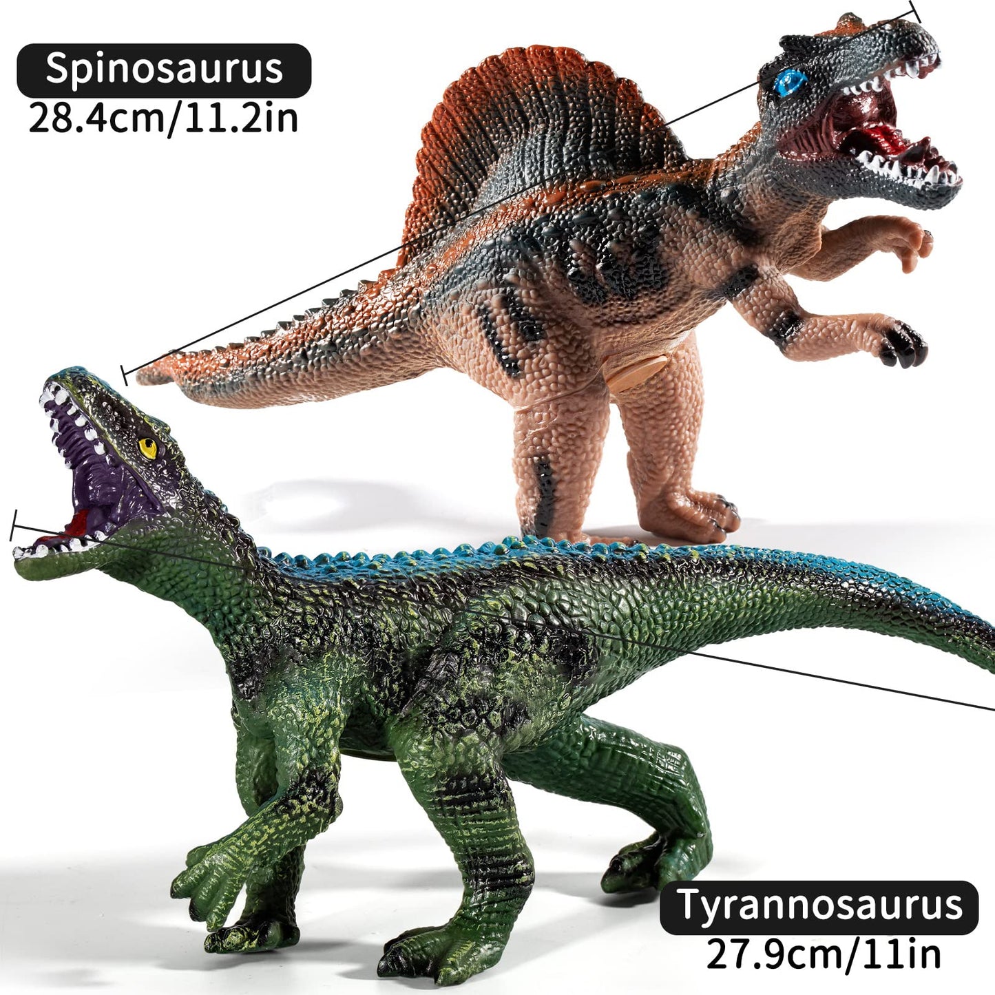 Temi 7 Piece Jumbo Dinosaur Toys For Kids 3-5, Large Soft Dinosaur Toys For Dinosaur Lovers, Dinosaur Toys For Boys Kids Toddler